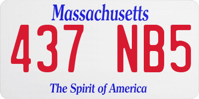 MA license plate 437NB5