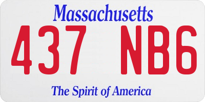 MA license plate 437NB6