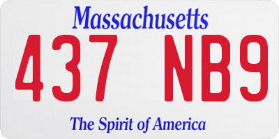MA license plate 437NB9
