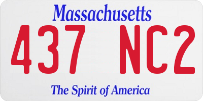 MA license plate 437NC2