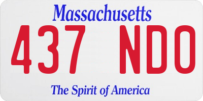 MA license plate 437ND0