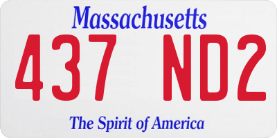 MA license plate 437ND2