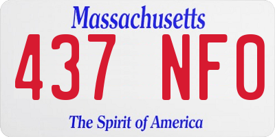 MA license plate 437NF0