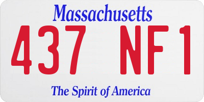 MA license plate 437NF1