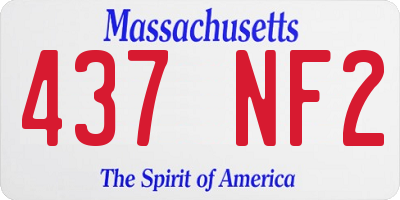 MA license plate 437NF2