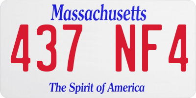 MA license plate 437NF4