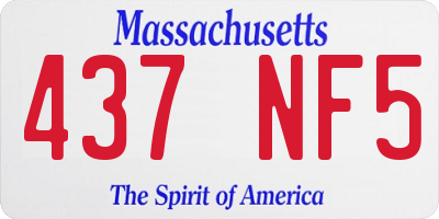 MA license plate 437NF5