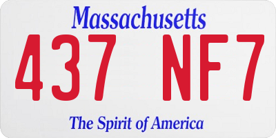 MA license plate 437NF7