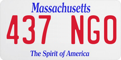 MA license plate 437NG0