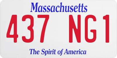 MA license plate 437NG1