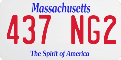 MA license plate 437NG2