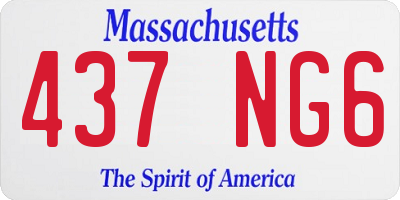 MA license plate 437NG6
