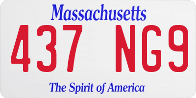 MA license plate 437NG9