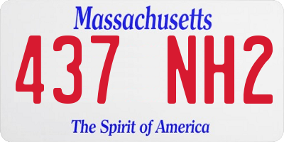 MA license plate 437NH2