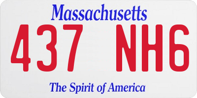 MA license plate 437NH6