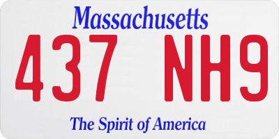 MA license plate 437NH9