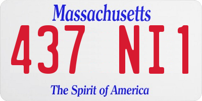 MA license plate 437NI1
