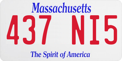 MA license plate 437NI5