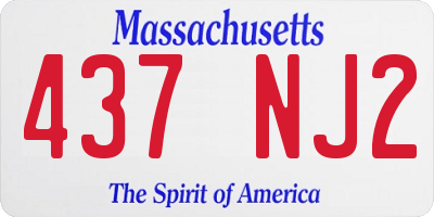 MA license plate 437NJ2