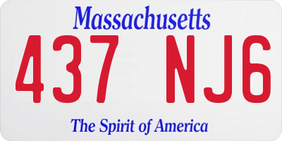 MA license plate 437NJ6