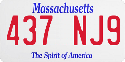 MA license plate 437NJ9