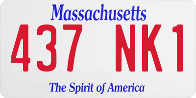 MA license plate 437NK1