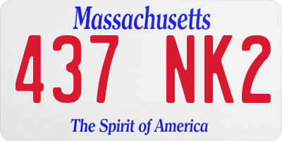 MA license plate 437NK2
