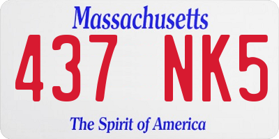 MA license plate 437NK5