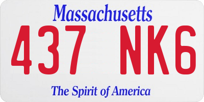 MA license plate 437NK6