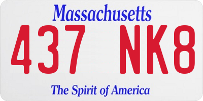 MA license plate 437NK8
