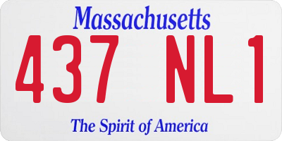 MA license plate 437NL1