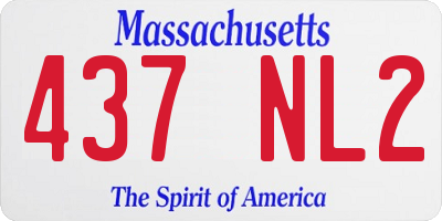 MA license plate 437NL2