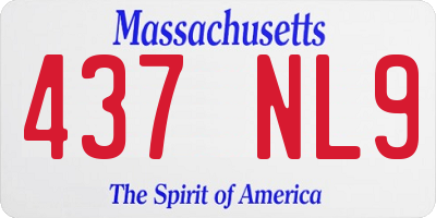 MA license plate 437NL9