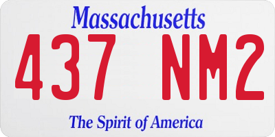 MA license plate 437NM2