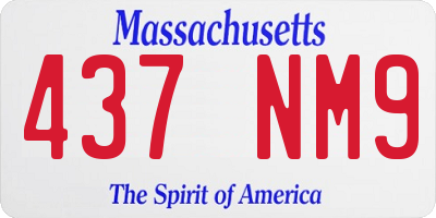MA license plate 437NM9