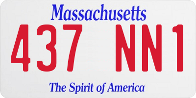 MA license plate 437NN1