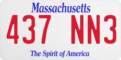 MA license plate 437NN3