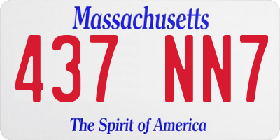 MA license plate 437NN7