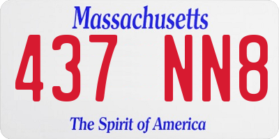 MA license plate 437NN8
