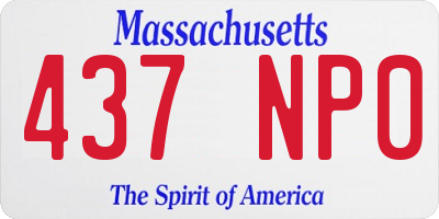 MA license plate 437NP0