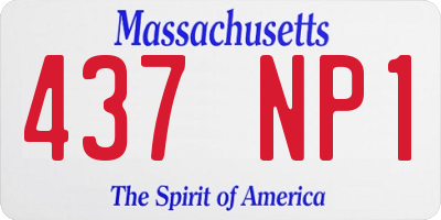 MA license plate 437NP1