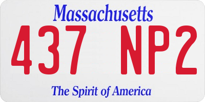 MA license plate 437NP2
