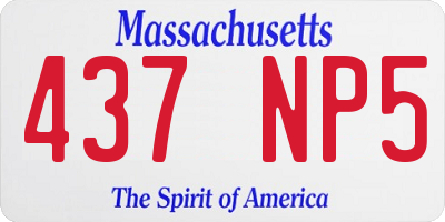 MA license plate 437NP5
