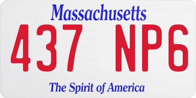 MA license plate 437NP6