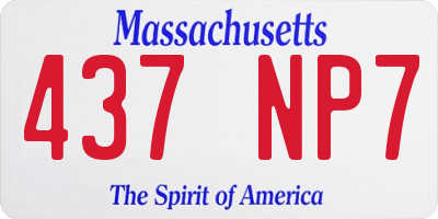 MA license plate 437NP7