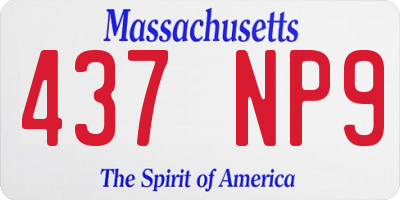 MA license plate 437NP9