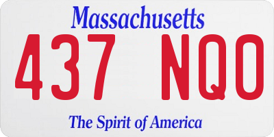 MA license plate 437NQ0