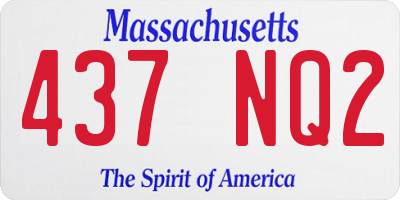 MA license plate 437NQ2