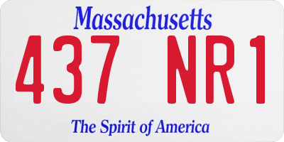MA license plate 437NR1