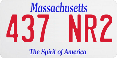 MA license plate 437NR2